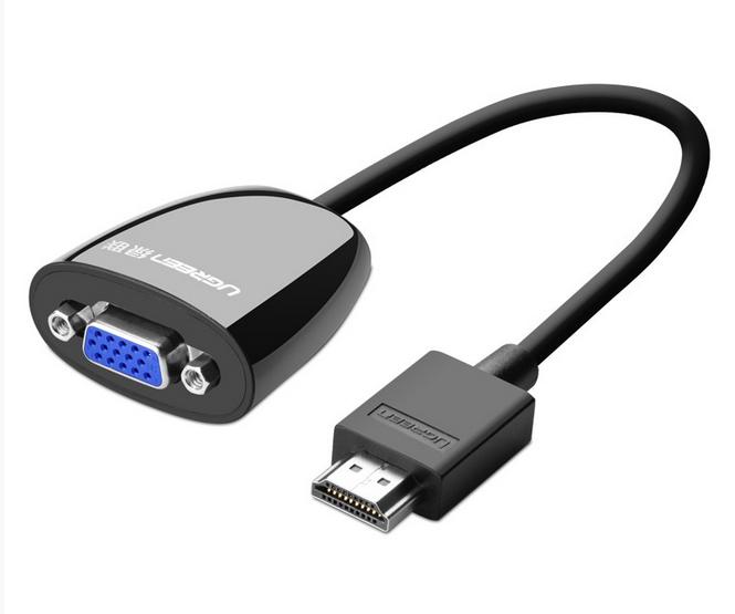  Cable Adapter: HDMI(M) to VGA(F) 15cm - Supports 1080P  